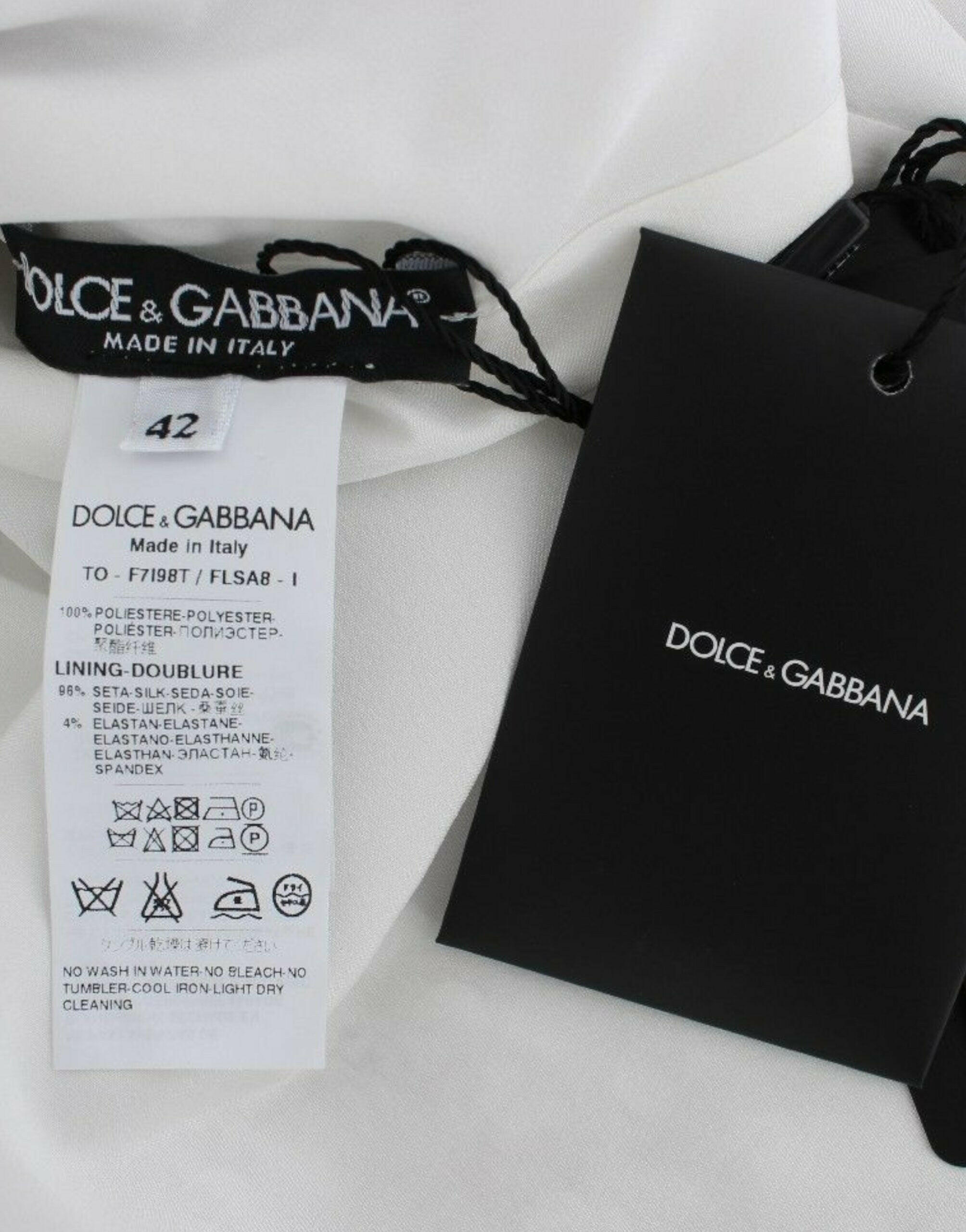 Dolce & Gabbana Silver Sequined Crewneck Blouse T-shirt Top -   -  Dolce & Gabbana.
