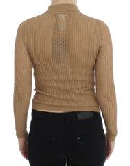 Dolce & Gabbana Beige Knitted Cotton Polo Cardigan Sweater -   -  Dolce & Gabbana.