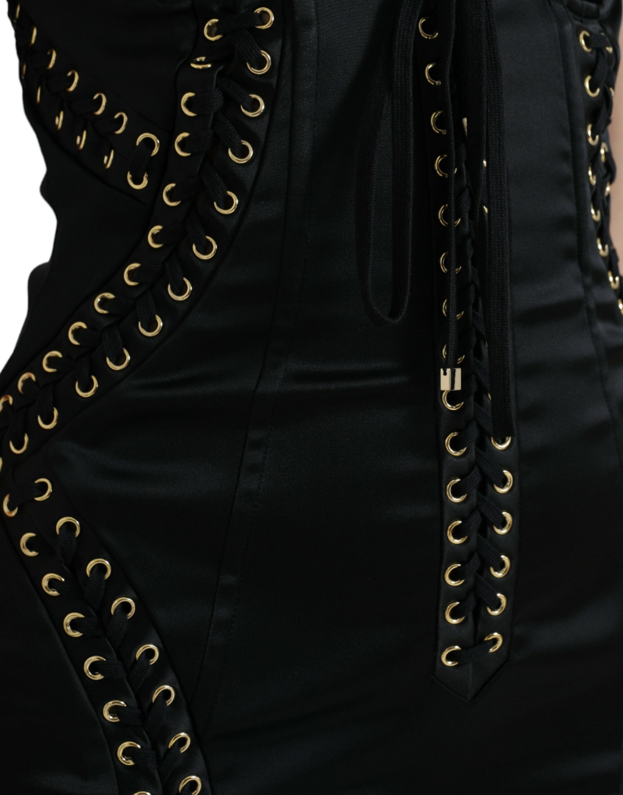 Dolce & Gabbana Black Bustier Corset Lace Bodycon Midi Dress -   -  Dolce & Gabbana.