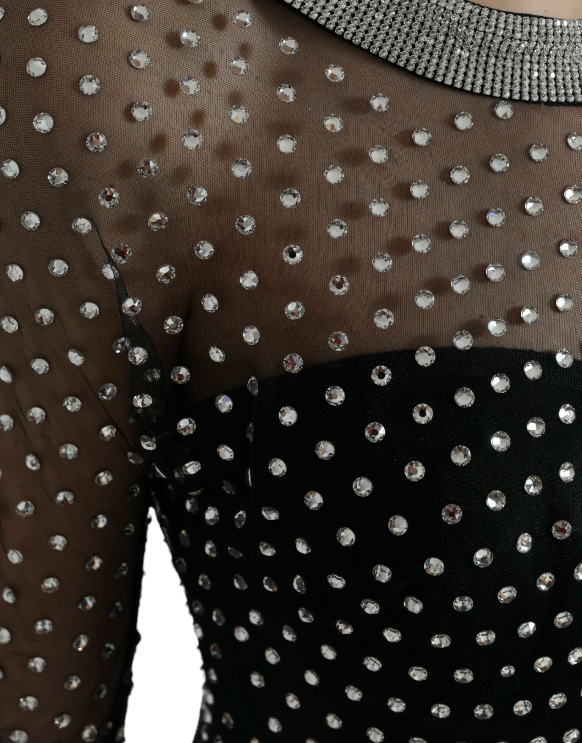 Dolce & Gabbana Black Crystal Embellished A-line Gown Dress -   -  Dolce & Gabbana.