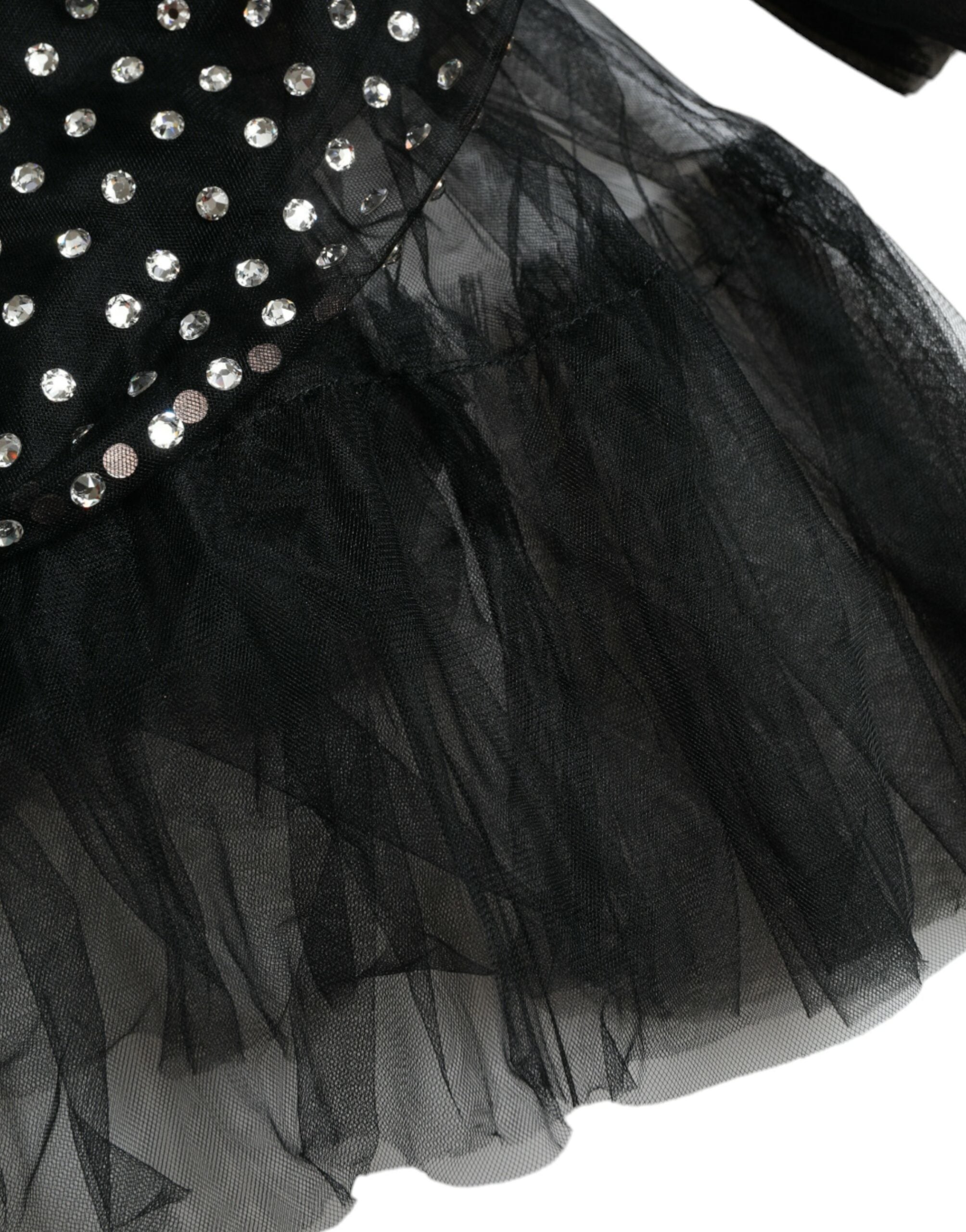 Dolce & Gabbana Black Crystal Embellished A-line Gown Dress -   -  Dolce & Gabbana.