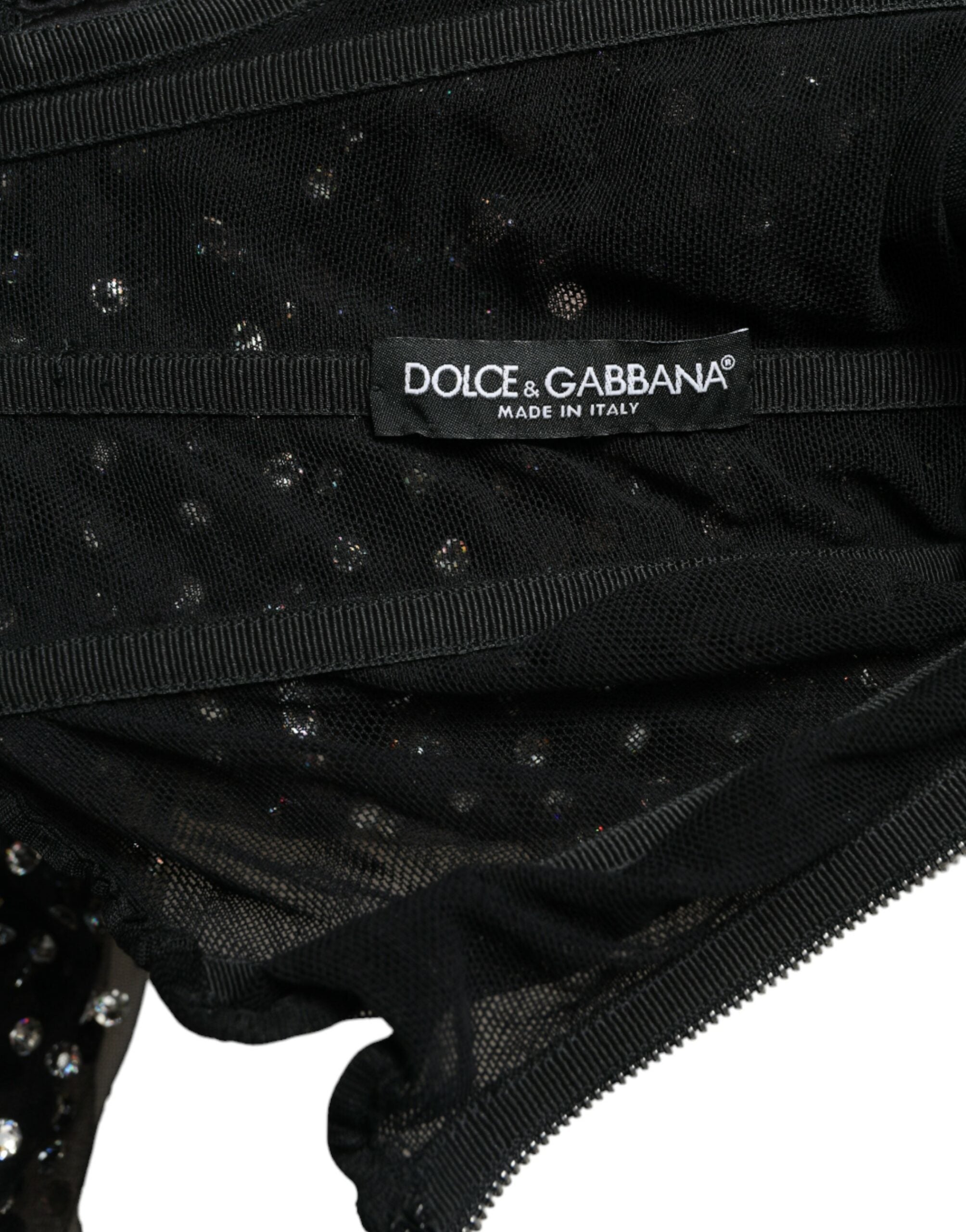 Dolce & Gabbana Black Crystal Embellished A-line Gown Dress -   -  Dolce & Gabbana.