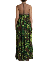 Dolce & Gabbana Green Banana Leaf Sleeveless Long Maxi Dress -   -  Dolce & Gabbana.