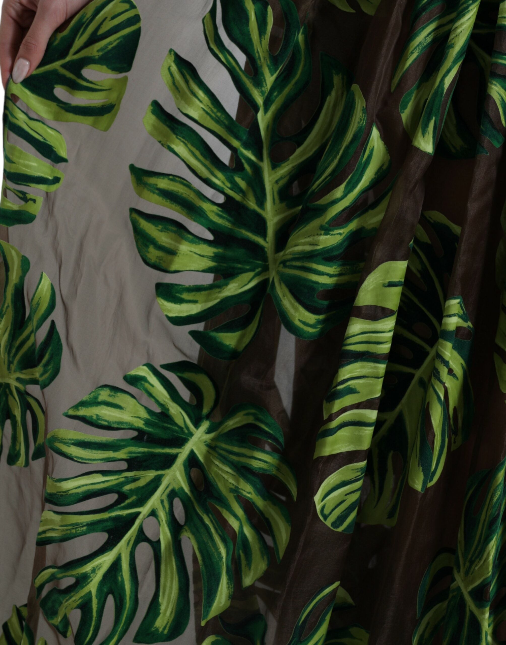 Dolce & Gabbana Green Banana Leaf Sleeveless Long Maxi Dress -   -  Dolce & Gabbana.