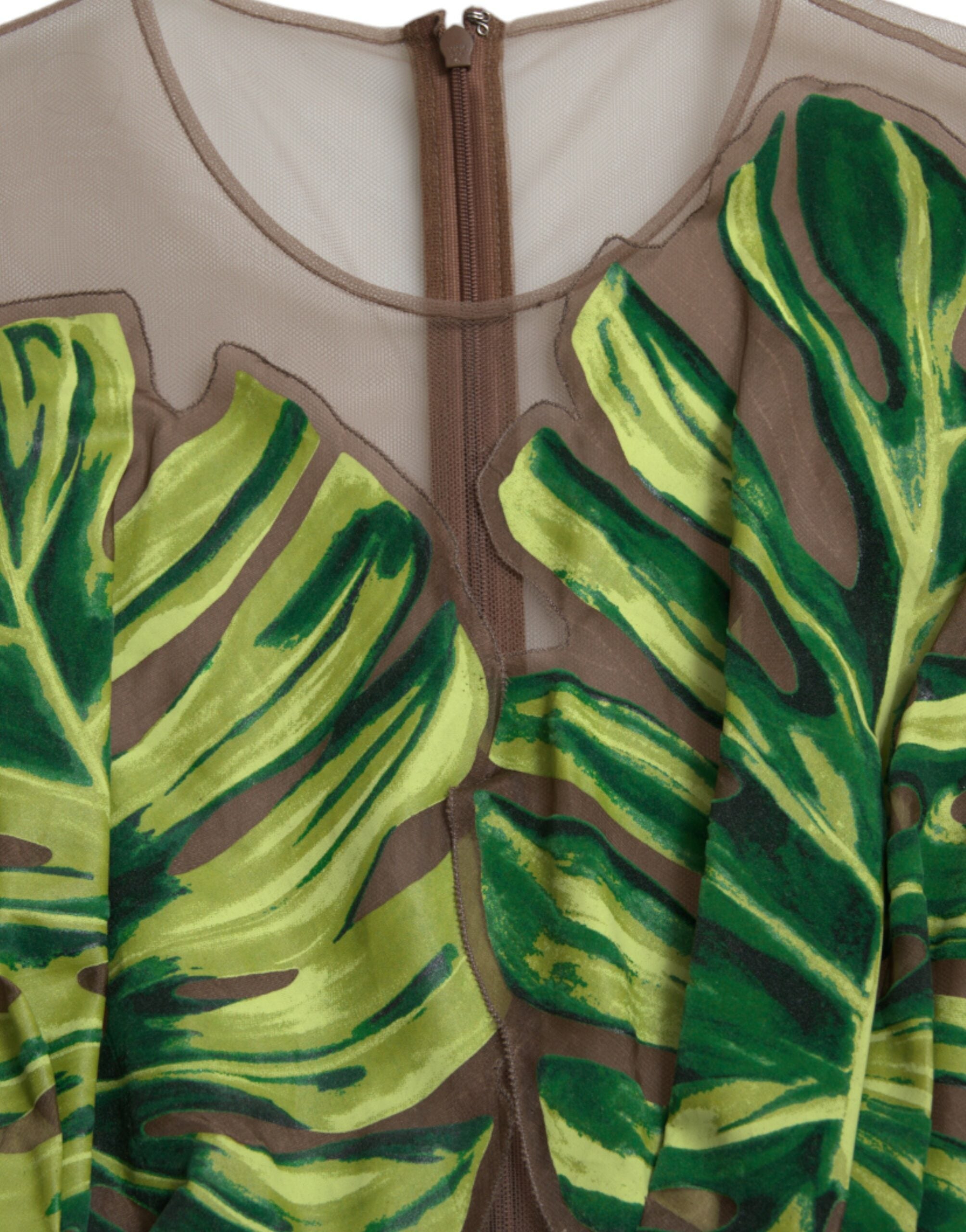 Dolce & Gabbana Green Banana Leaf Sleeveless Long Maxi Dress -   -  Dolce & Gabbana.