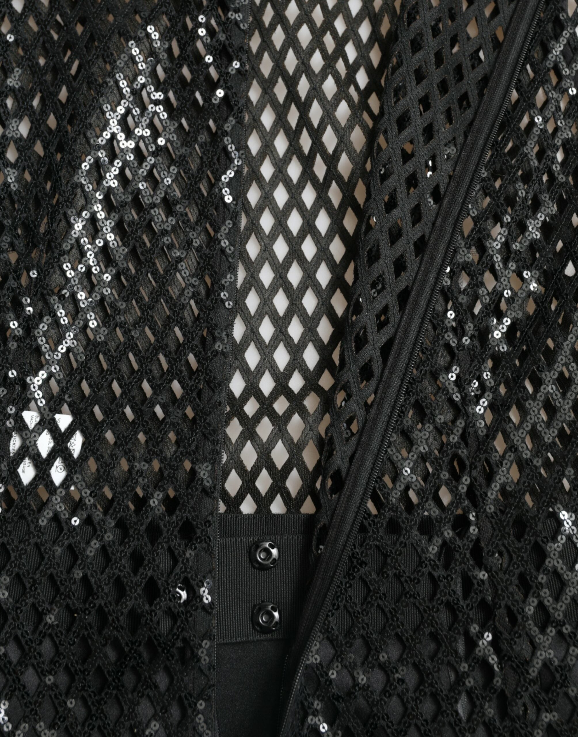 Dolce & Gabbana Black Sequined Sleeveless Mesh Layered Gown Dress -   -  Dolce & Gabbana.
