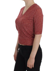 Dolce & Gabbana Red Wool Tweed Short Sleeve Sweater Pullover -   -  Dolce & Gabbana.
