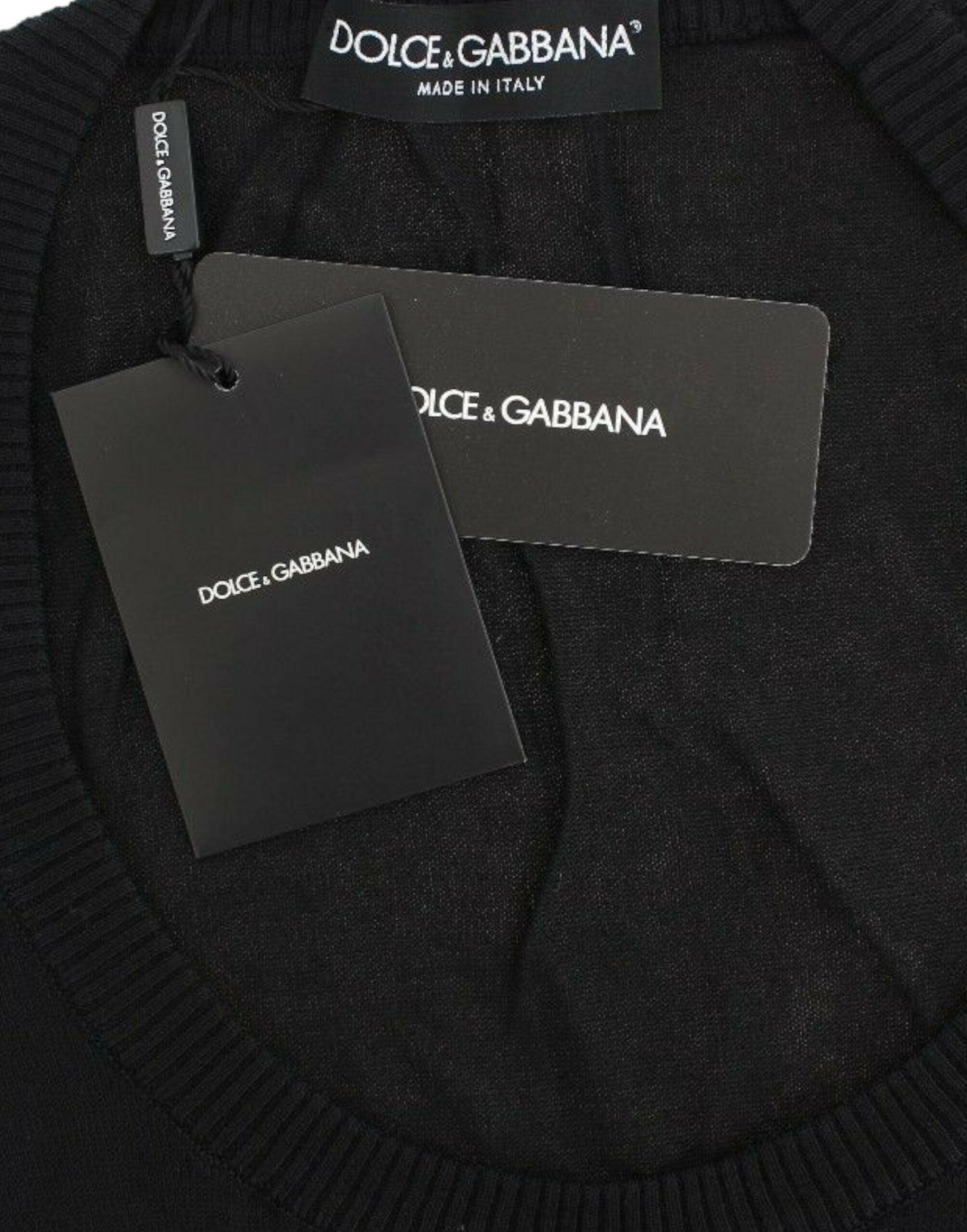 Dolce & Gabbana Black Cashmere Crewneck Sweater Pullover -   -  Dolce & Gabbana.