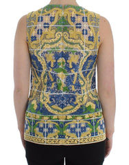 Dolce & Gabbana Multicolor Majolica Embroidered Sweater -   -  Dolce & Gabbana.