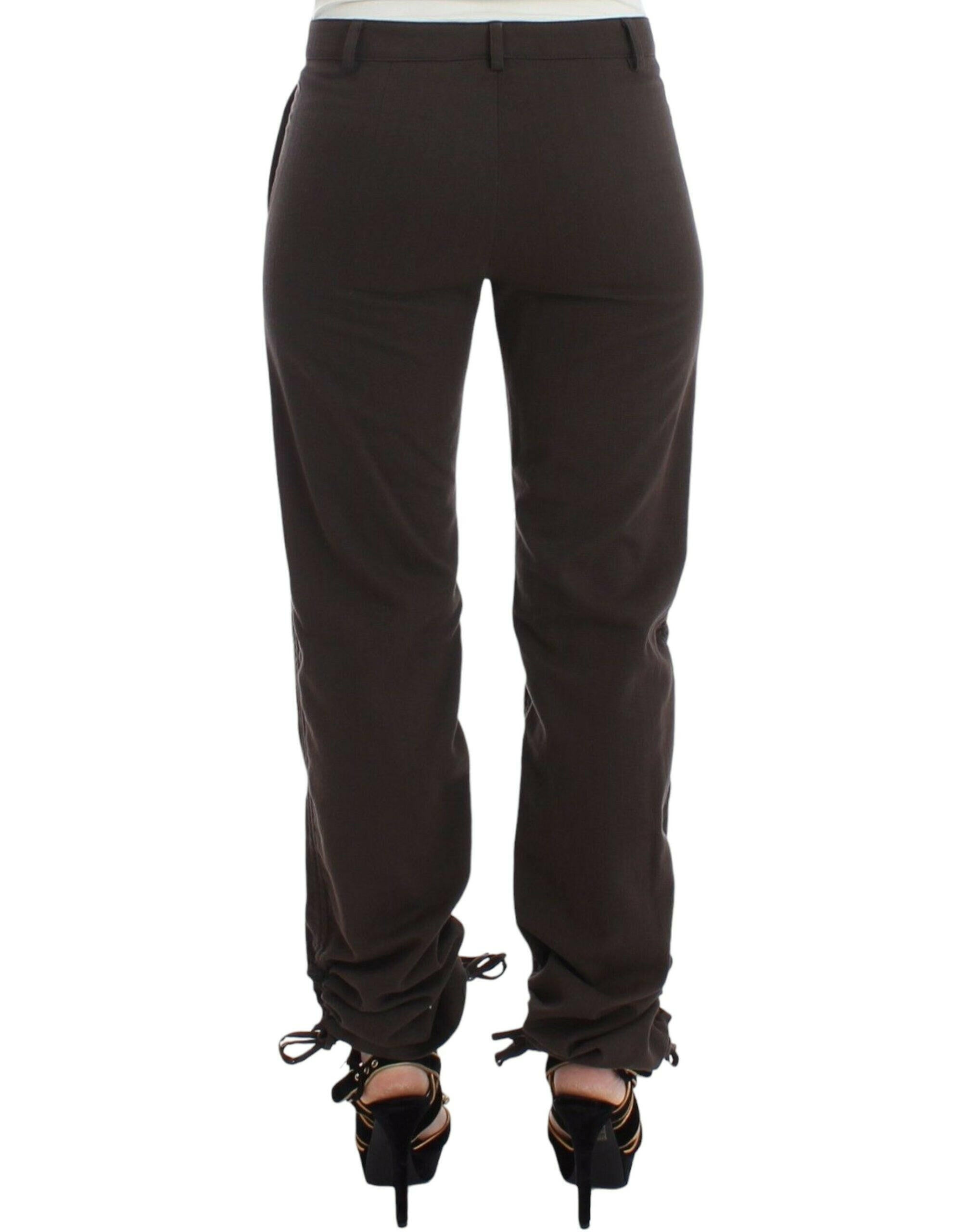 Ermanno Scervino Brown Chinos Casual Dress Pants Khakis -   -  Ermanno Scervino.