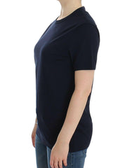 Ermanno Scervino Lingerie Blue Crewneck Cotton Logo T-shirt -   -  Ermanno Scervino.