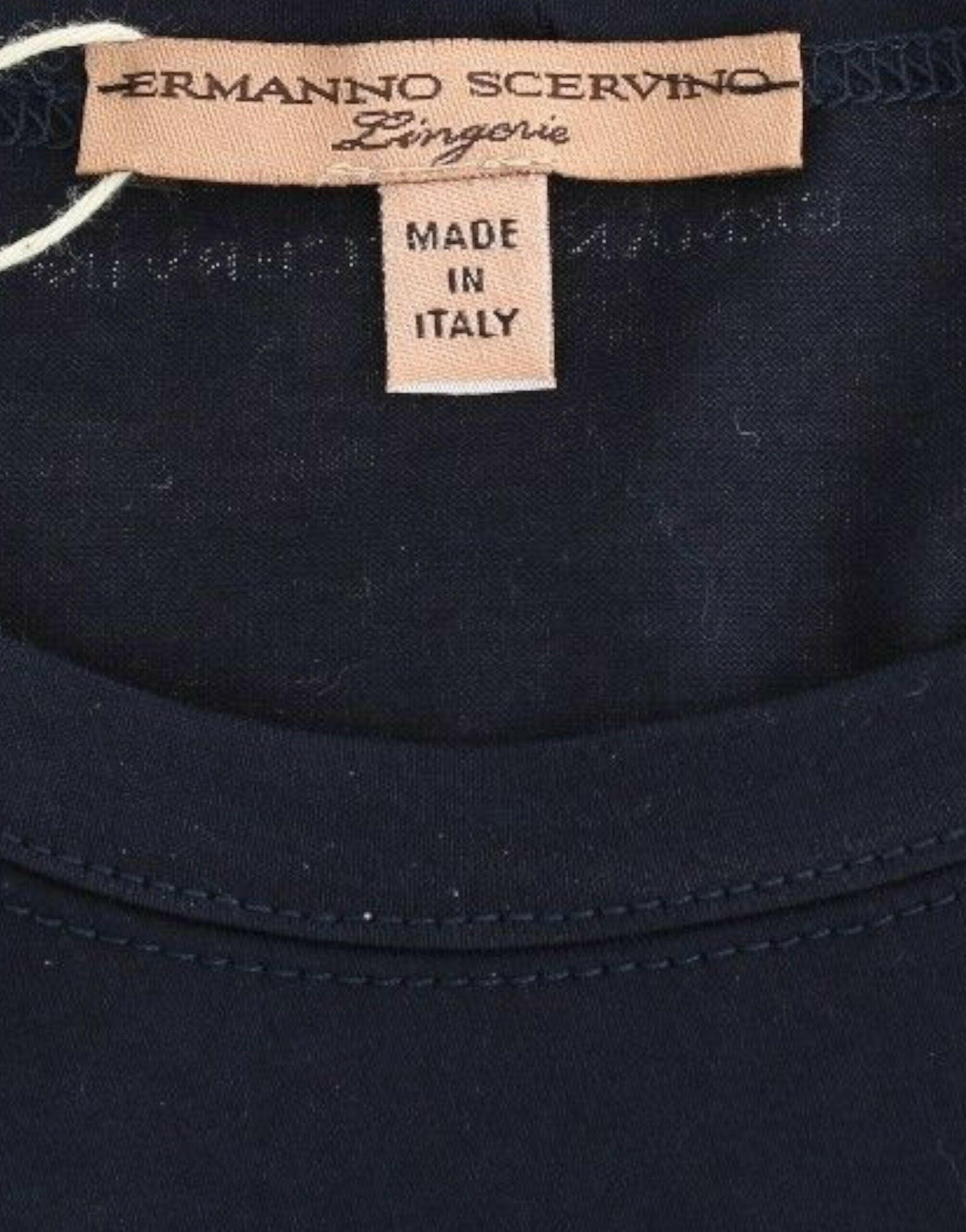 Ermanno Scervino Lingerie Blue Crewneck Cotton Logo T-shirt -   -  Ermanno Scervino.