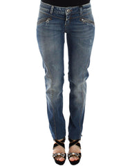 Ermanno Scervino Blue Slim Jeans Denim Pants Straight Stretch -   -  Ermanno Scervino.