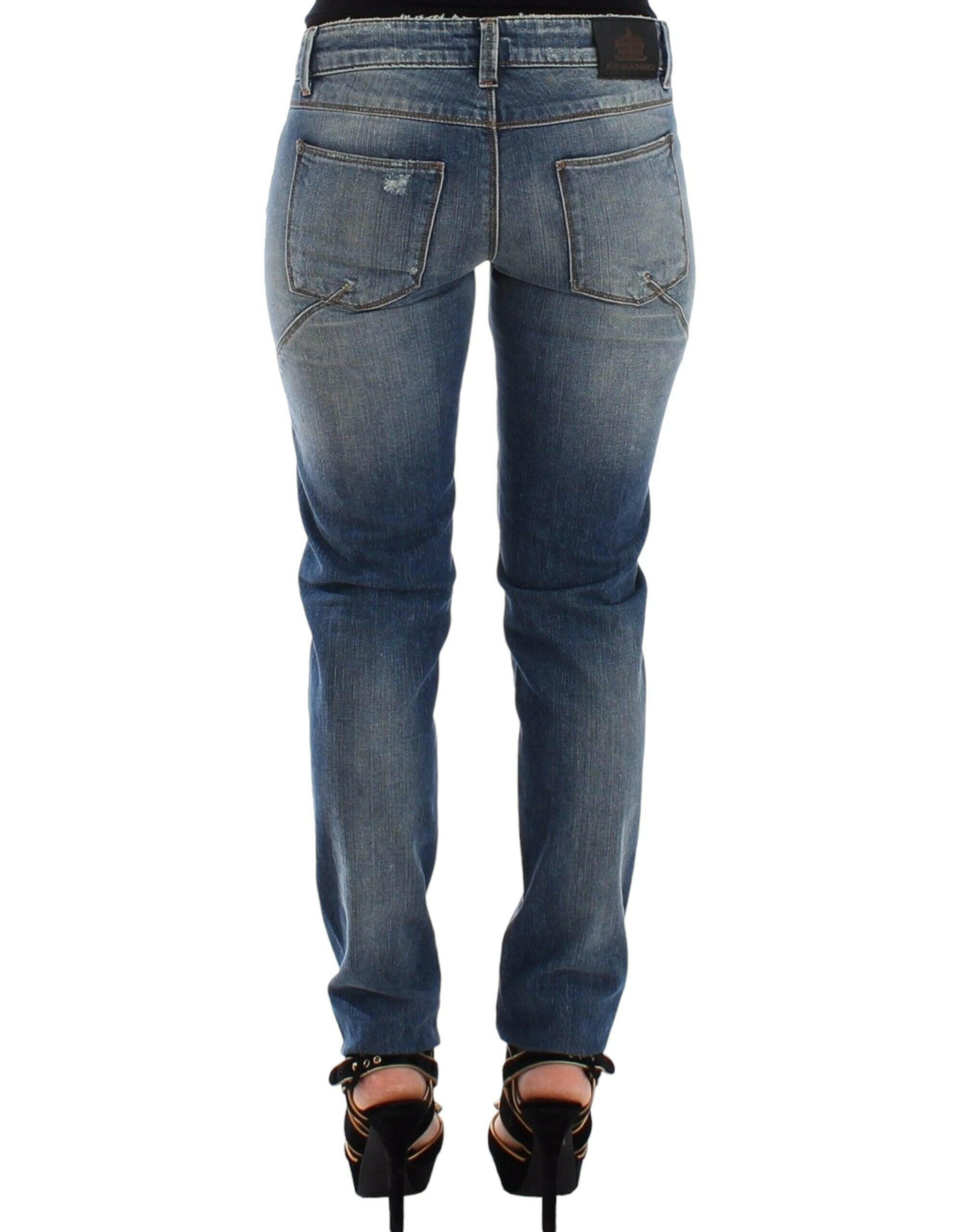 Ermanno Scervino Blue Slim Jeans Denim Pants Straight Stretch -   -  Ermanno Scervino.