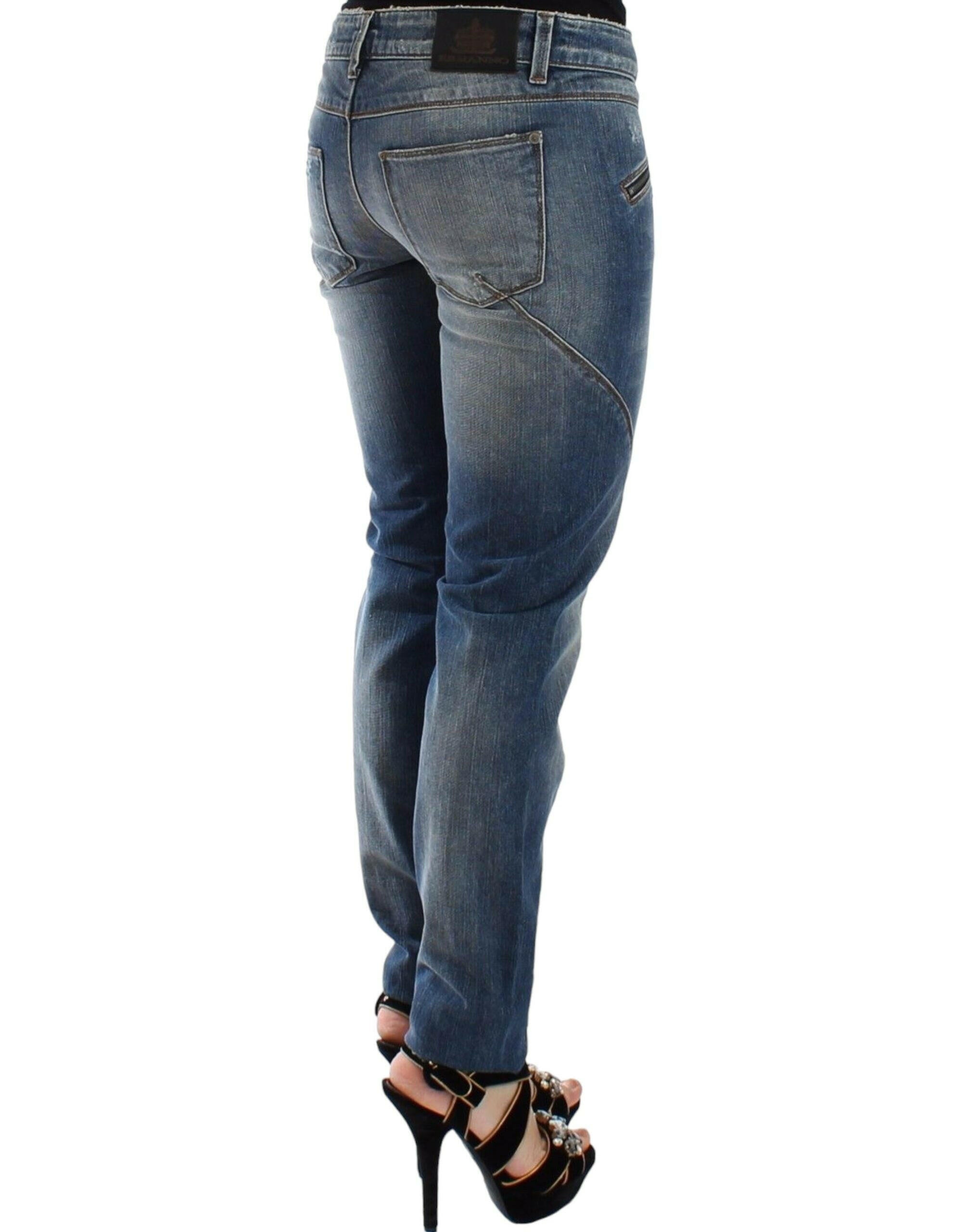 Ermanno Scervino Blue Slim Jeans Denim Pants Straight Stretch -   -  Ermanno Scervino.
