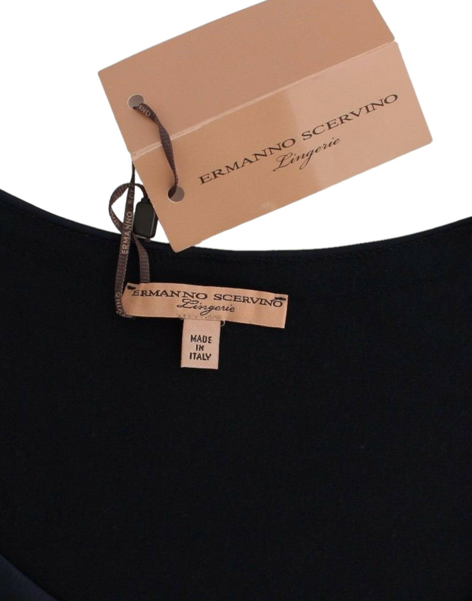 Ermanno Scervino Lingerie Blue Top Blouse Jumper Lace Rayon -   -  Ermanno Scervino.