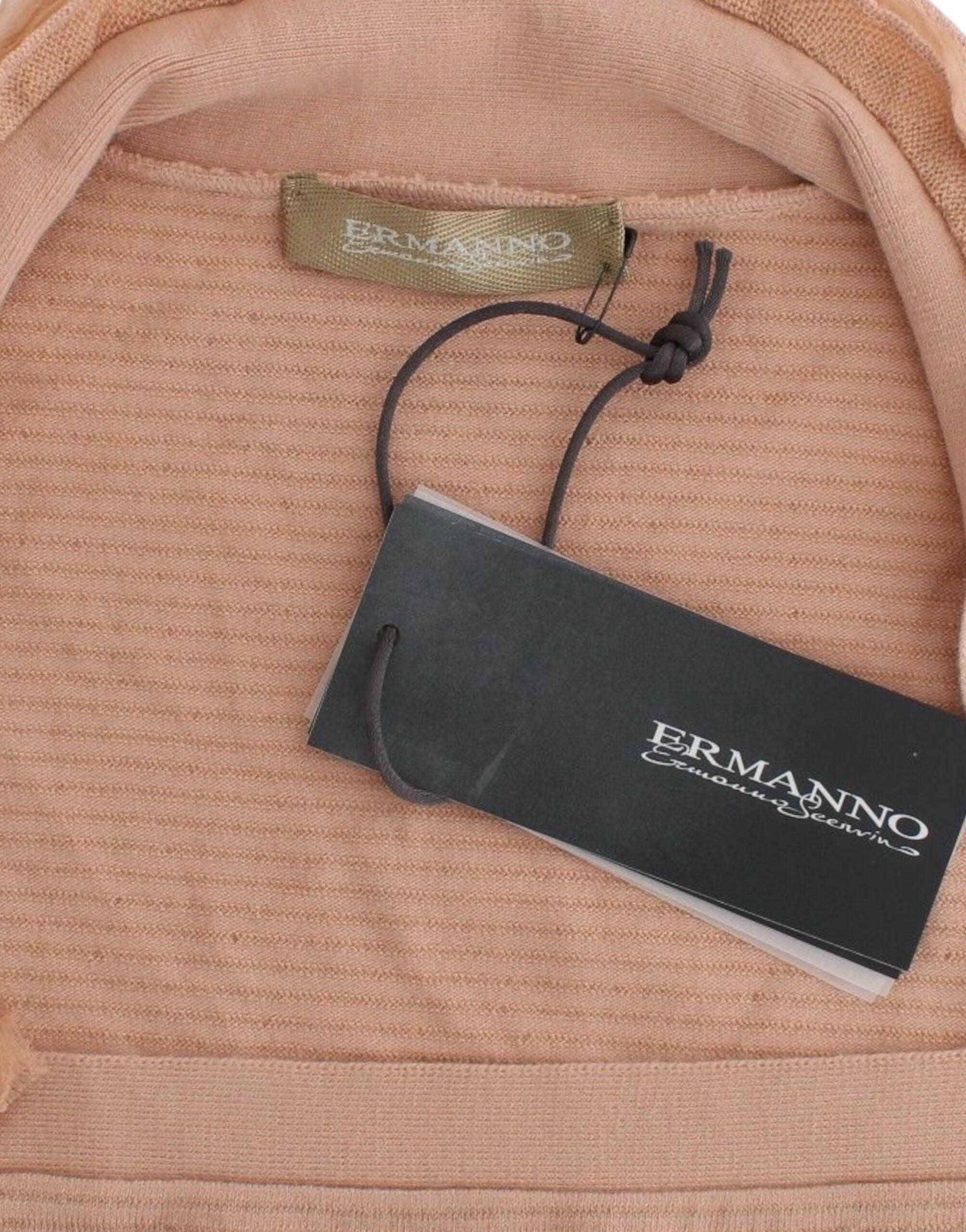 Ermanno Scervino Orange Wool Blend Striped Long Sleeve Top -   -  Ermanno Scervino.