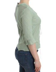 Ermanno Scervino Green Lightweight Knit Sweater Top Blouse -   -  Ermanno Scervino.