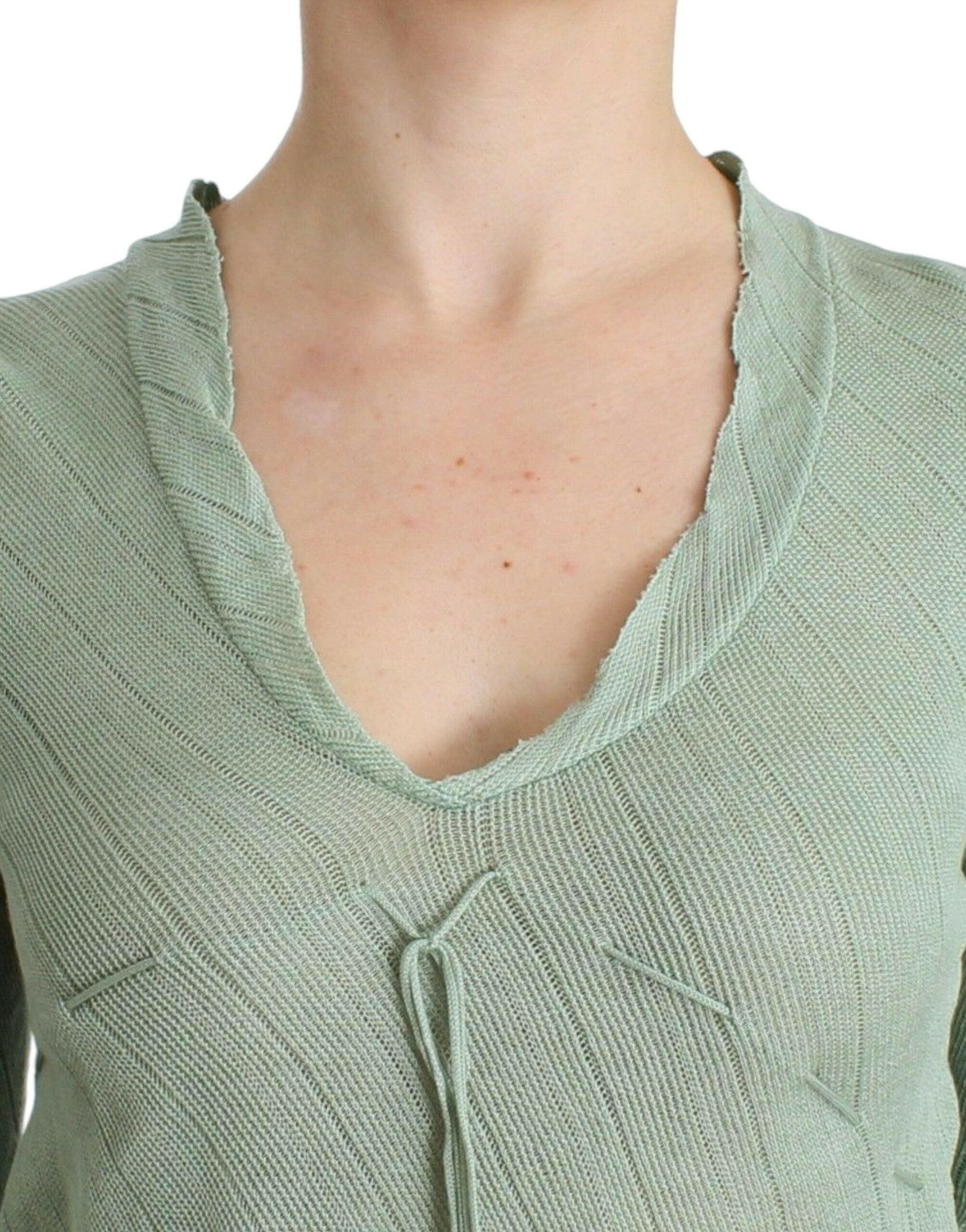 Ermanno Scervino Green Lightweight Knit Sweater Top Blouse -   -  Ermanno Scervino.