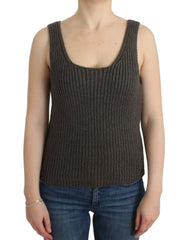 Ermanno Scervino Gray Knit Top Knitted Sweater Merino Wool -   -  Ermanno Scervino.