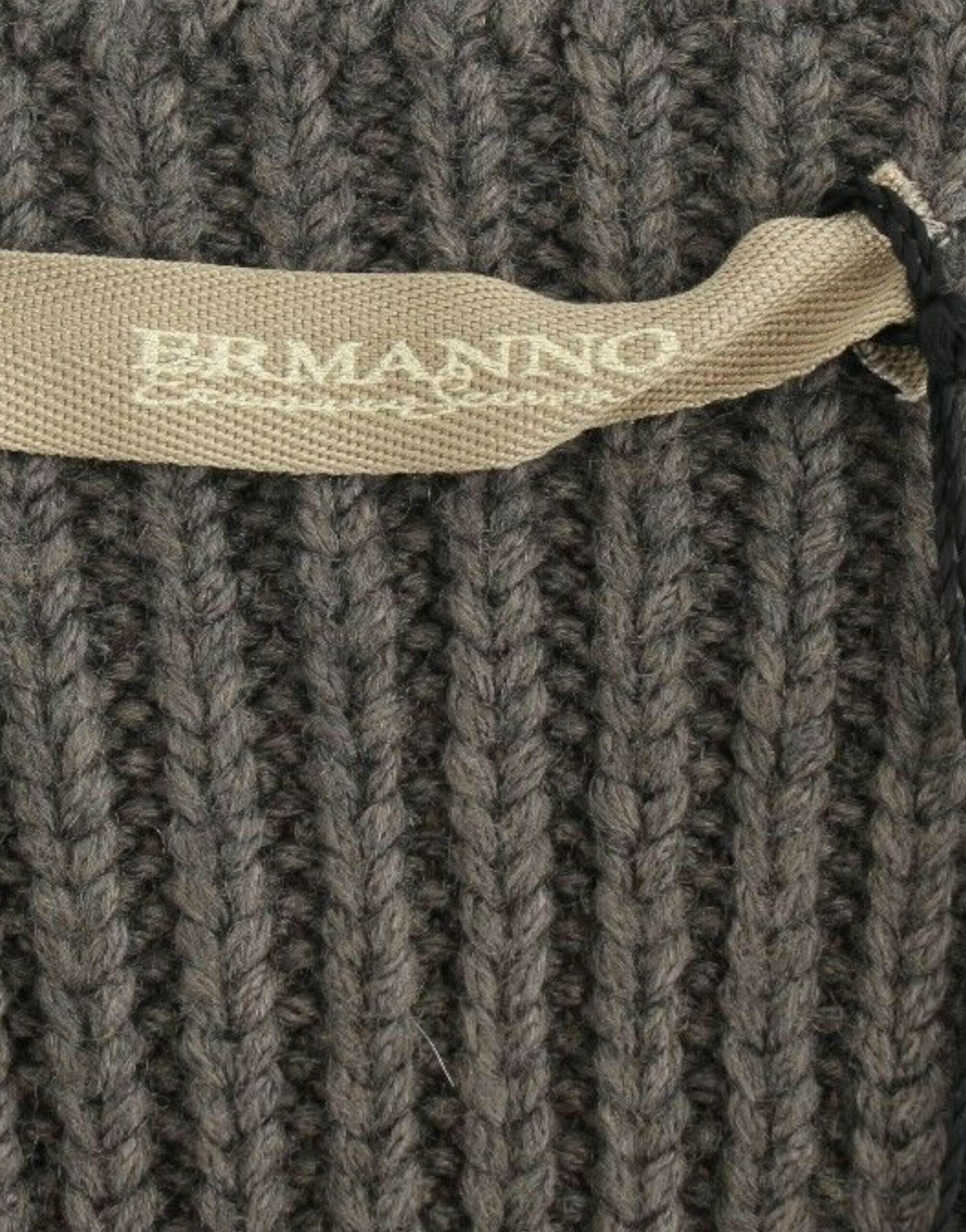 Ermanno Scervino Gray Knit Top Knitted Sweater Merino Wool -   -  Ermanno Scervino.