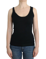 Ermanno Scervino Black Knit Top Knitted Sweater 100% Cashmere -   -  Ermanno Scervino.