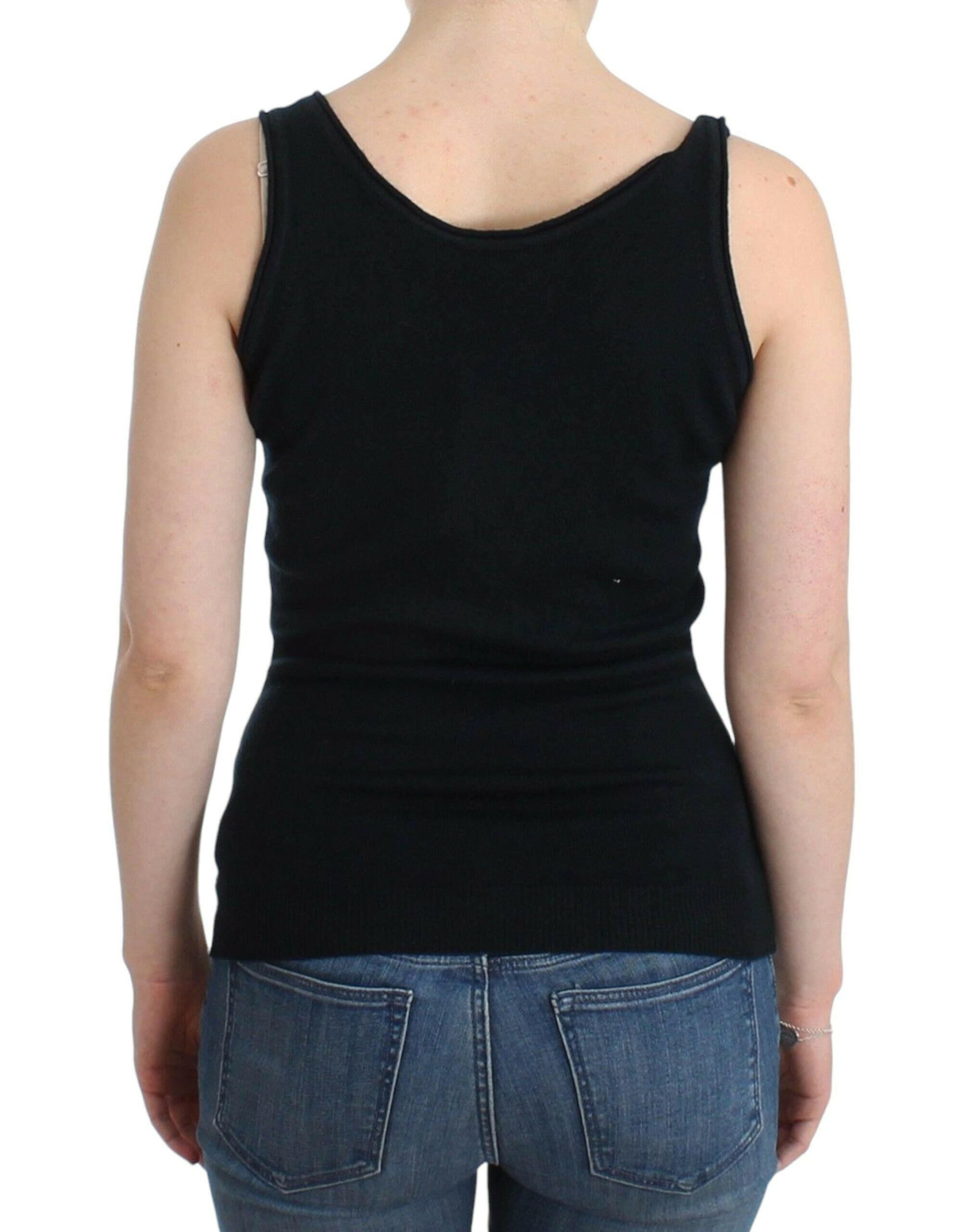 Ermanno Scervino Black Knit Top Knitted Sweater 100% Cashmere -   -  Ermanno Scervino.