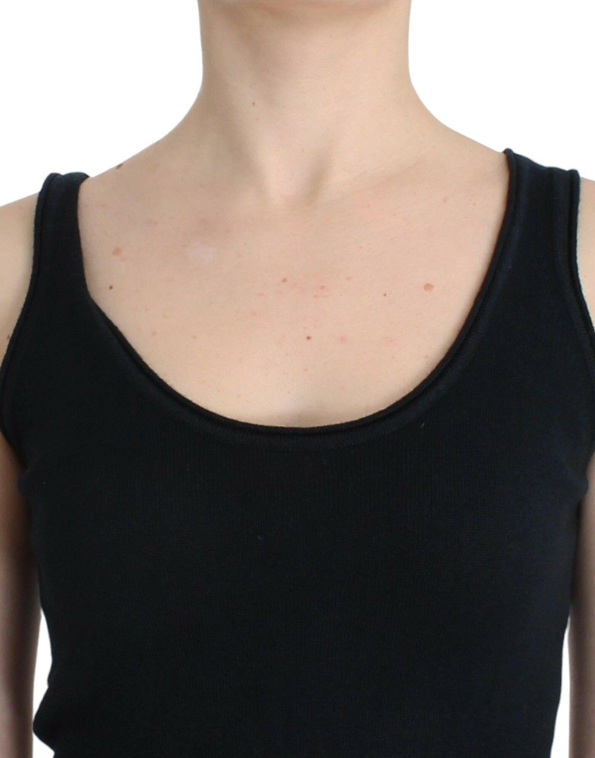 Ermanno Scervino Black Knit Top Knitted Sweater 100% Cashmere -   -  Ermanno Scervino.