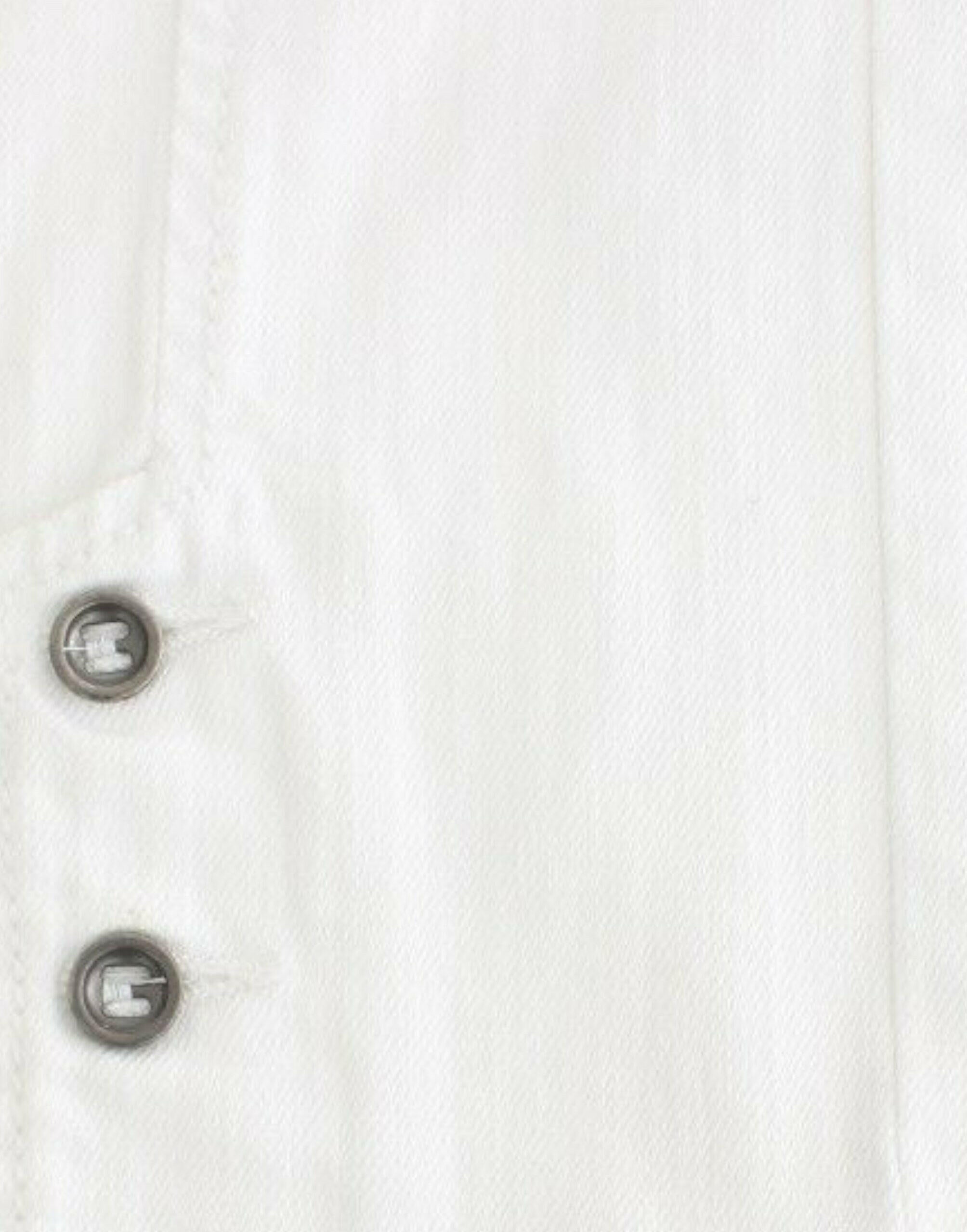 Ermanno Scervino White Cropped Jeans Denim Pants Branded Capri -   -  Ermanno Scervino.