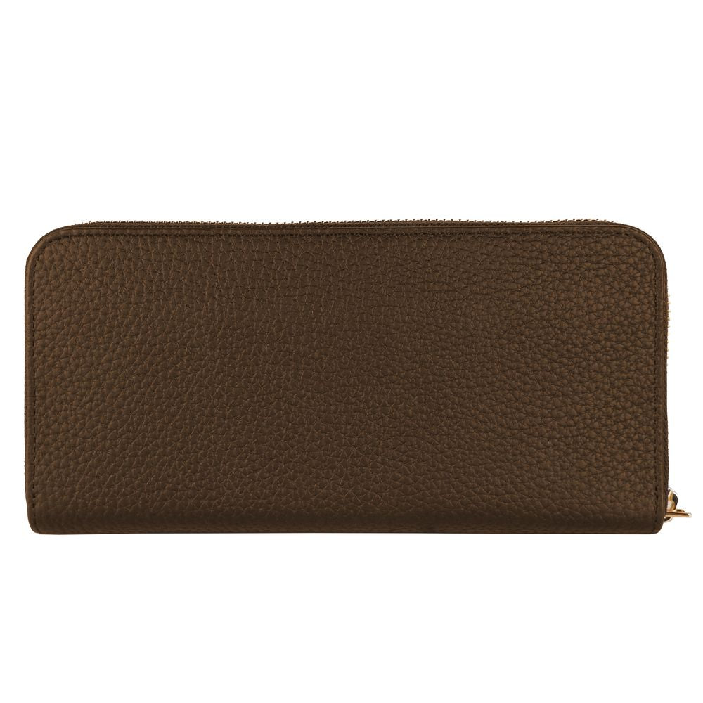 Baldinini Trend Exquisite Leather Zip Wallet in Brown -   -  Baldinini Trend.