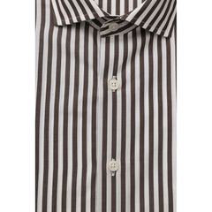 Bagutta Brown Cotton Men Shirt -   -  Bagutta.