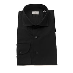 Bagutta Black Cotton Men's Shirt Slim Fit With French Collar -   -  Bagutta.