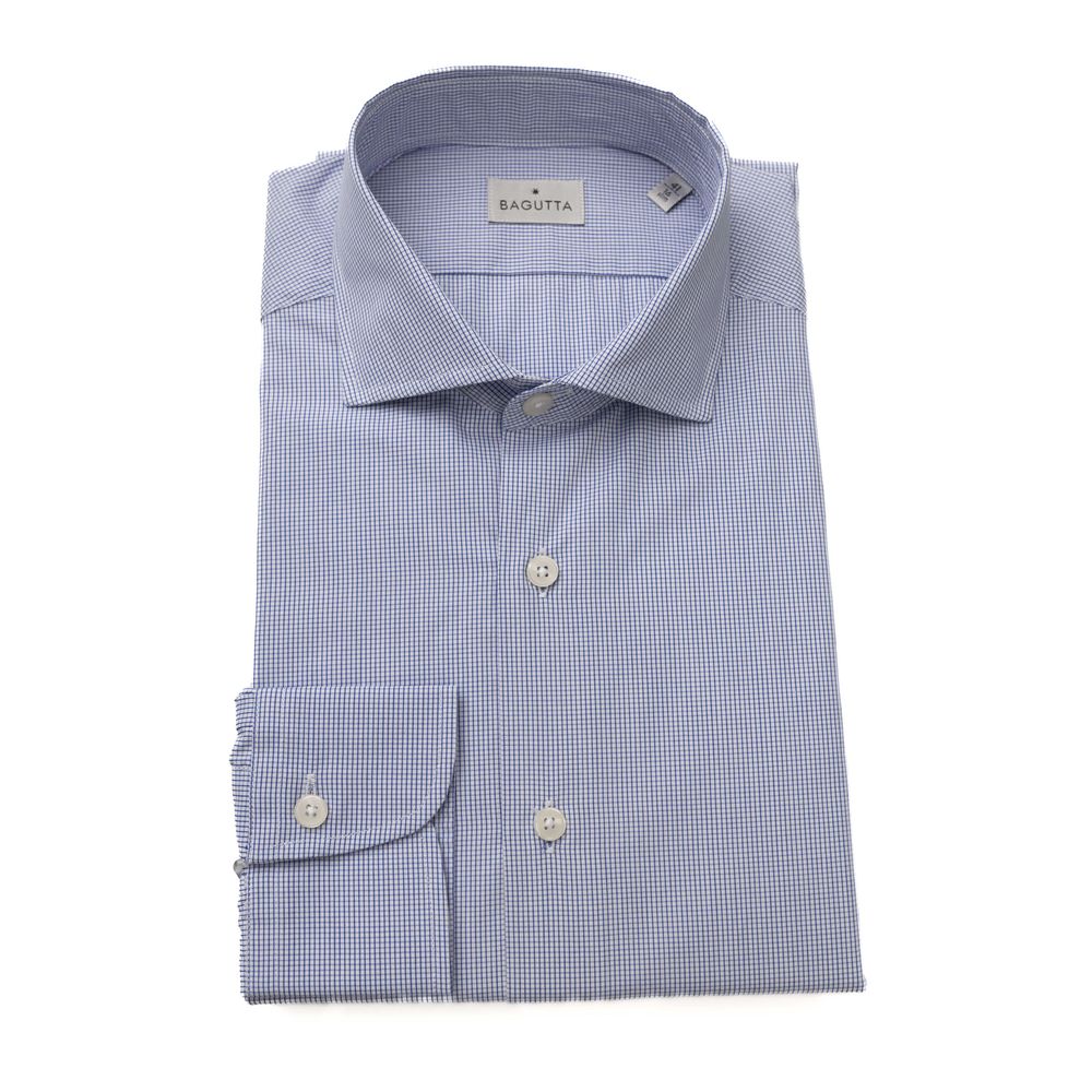 Bagutta Light Blue Cotton Men Shirt -   -  Bagutta.