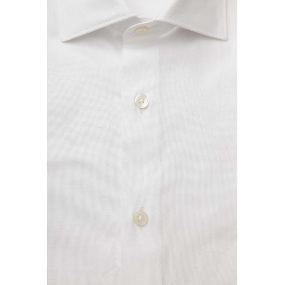 Bagutta White Cotton Men Shirt -   -  Bagutta.