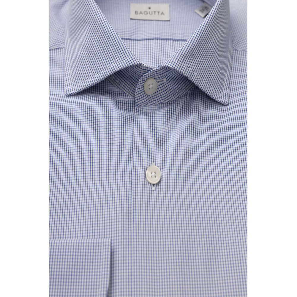 Bagutta Light Blue Cotton Men Shirt -   -  Bagutta.