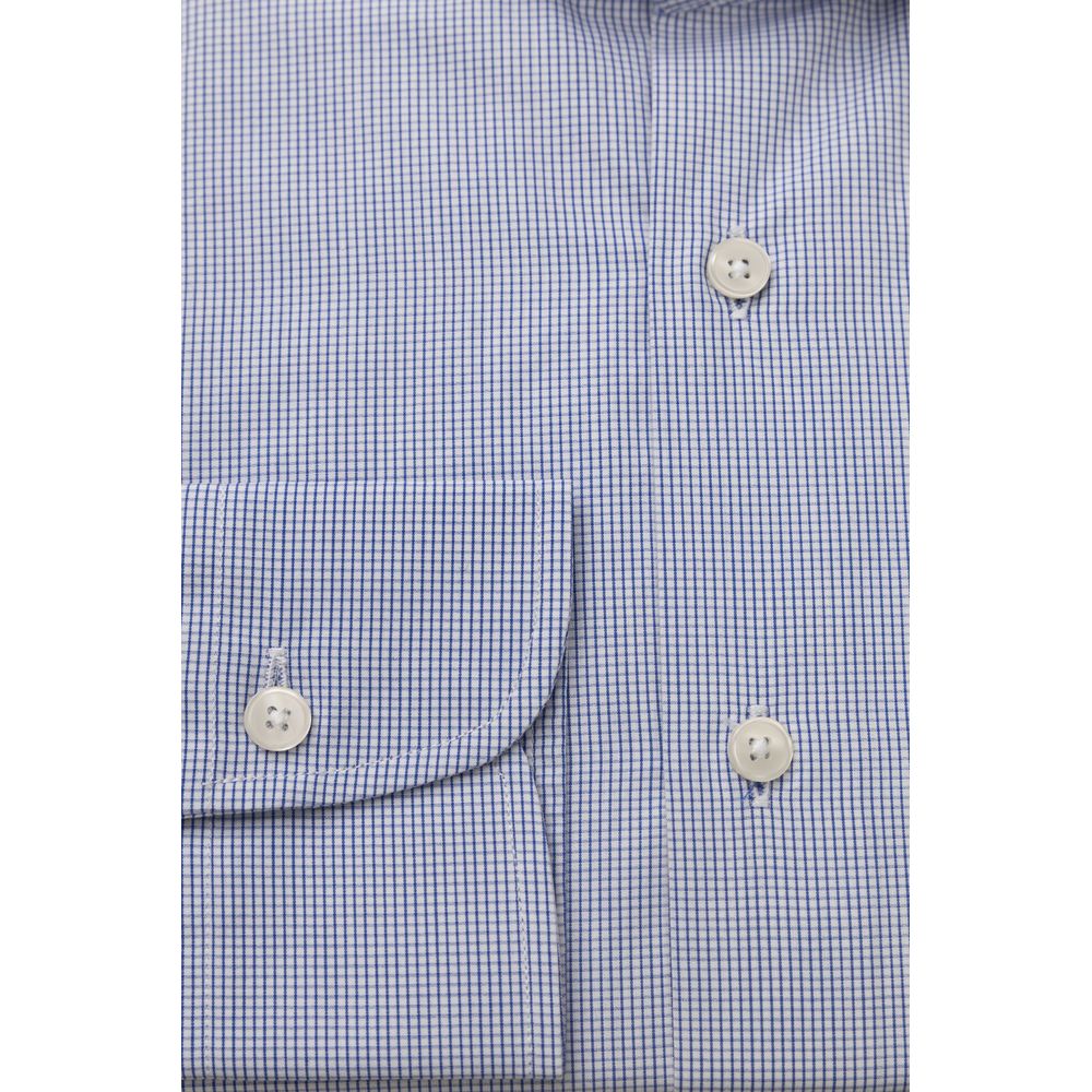 Bagutta Light Blue Cotton Men Shirt -   -  Bagutta.