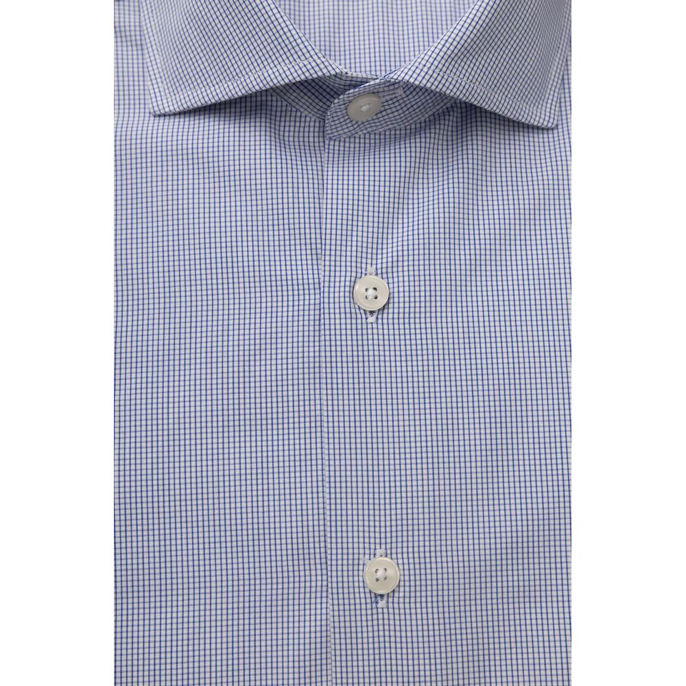 Bagutta Light Blue Cotton Men Shirt -   -  Bagutta.