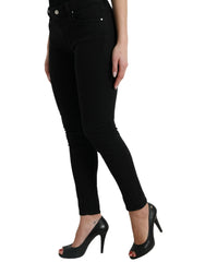 Dolce & Gabbana Black Cotton Mid Waist Skinny Denim Jeans -   -  Dolce & Gabbana.
