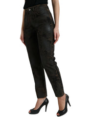 Dolce & Gabbana Brown BOYFRIEND Mid Waist Cotton Denim Jeans -   -  Dolce & Gabbana.