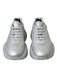 Dolce & Gabbana Silver DAYMASTER Leather Men Casual Sneakers Shoes -   -  Dolce & Gabbana.