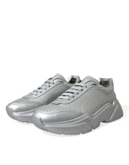 Dolce & Gabbana Silver DAYMASTER Leather Men Casual Sneakers Shoes -   -  Dolce & Gabbana.