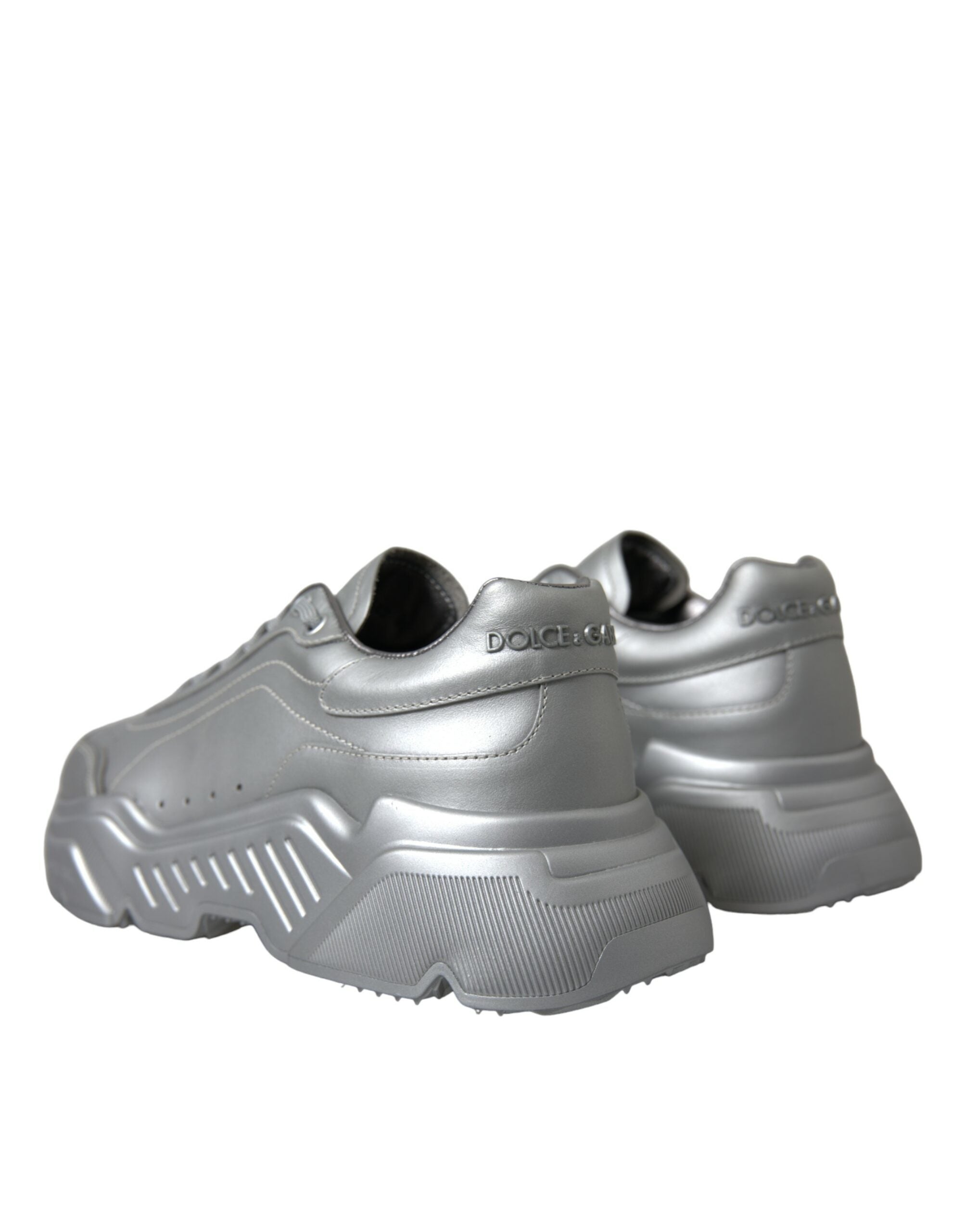 Dolce & Gabbana Silver DAYMASTER Leather Men Casual Sneakers Shoes -   -  Dolce & Gabbana.