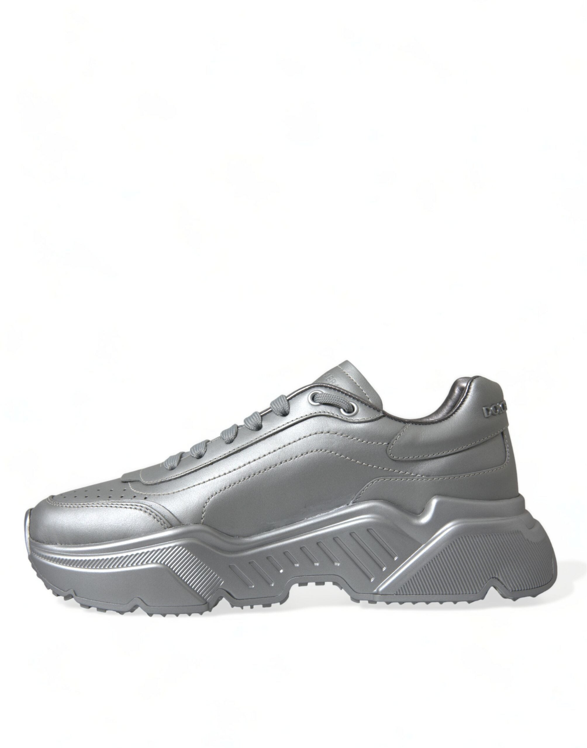 Dolce & Gabbana Silver DAYMASTER Leather Men Casual Sneakers Shoes -   -  Dolce & Gabbana.