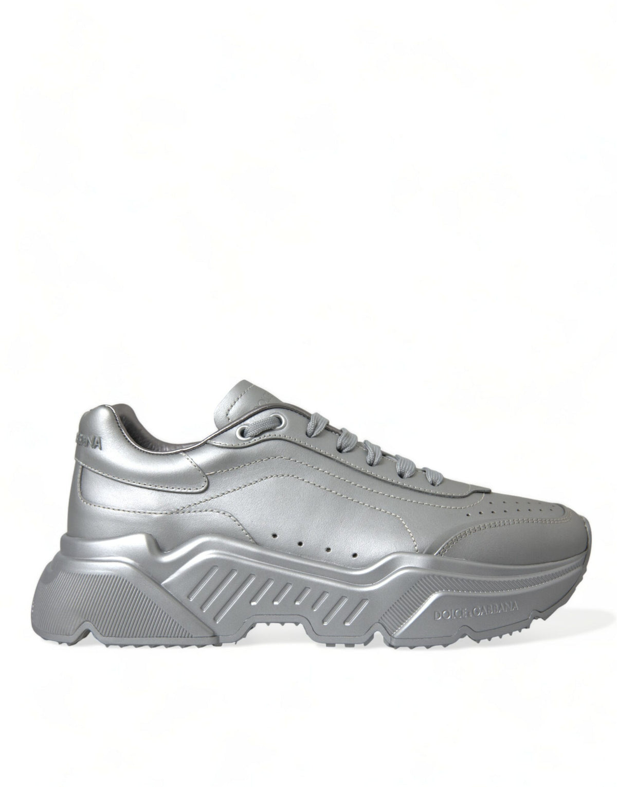 Dolce & Gabbana Silver DAYMASTER Leather Men Casual Sneakers Shoes -   -  Dolce & Gabbana.