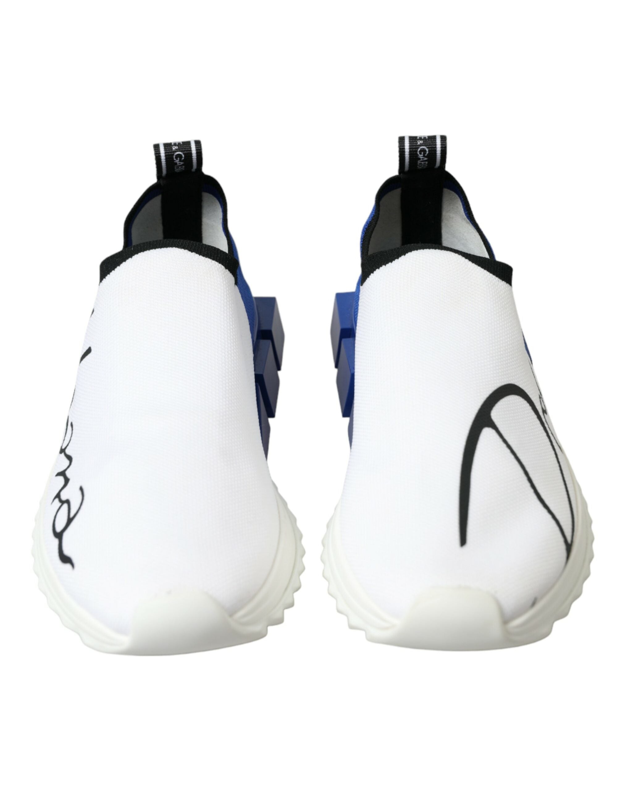 Dolce & Gabbana White Blue Sorrento Low Top Men Casual Sneakers Shoes -   -  Dolce & Gabbana.
