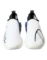 Dolce & Gabbana White Blue Sorrento Low Top Men Casual Sneakers Shoes -   -  Dolce & Gabbana.