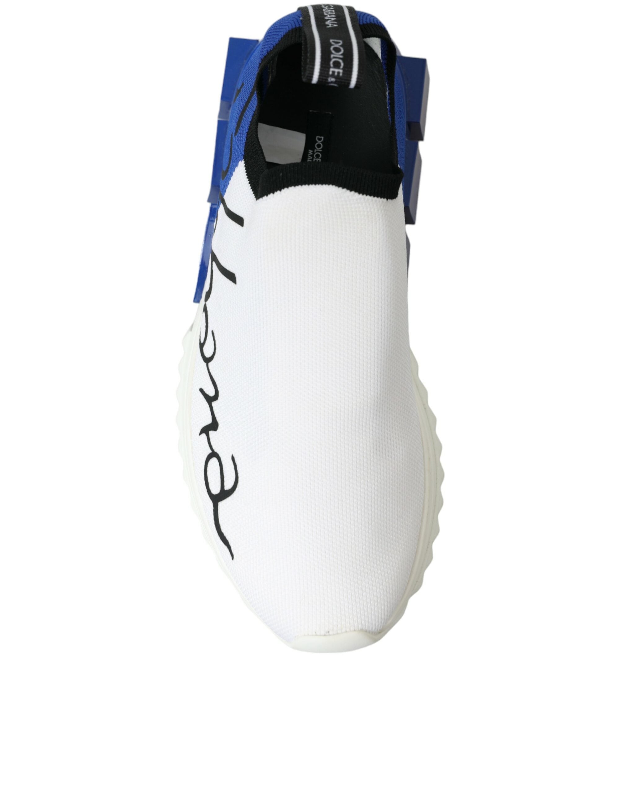 Dolce & Gabbana White Blue Sorrento Low Top Men Casual Sneakers Shoes -   -  Dolce & Gabbana.