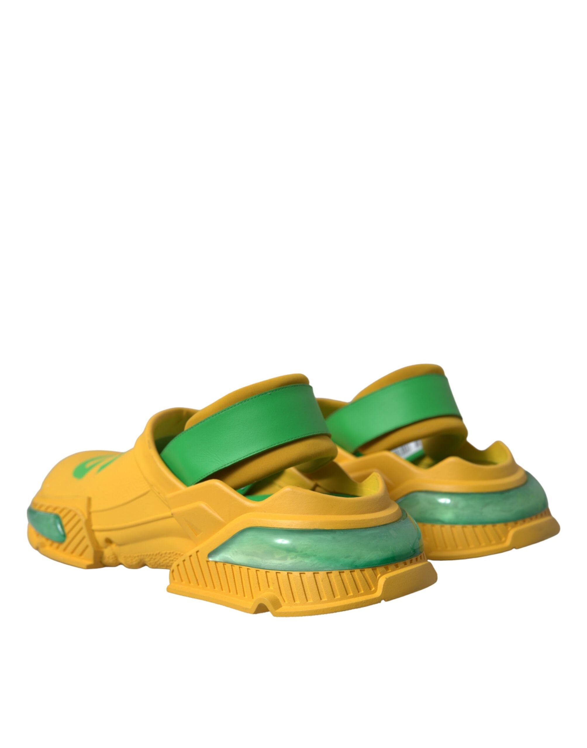 Dolce & Gabbana Yellow Green Rubber Clogs Men Slippers Men Shoes -   -  Dolce & Gabbana.