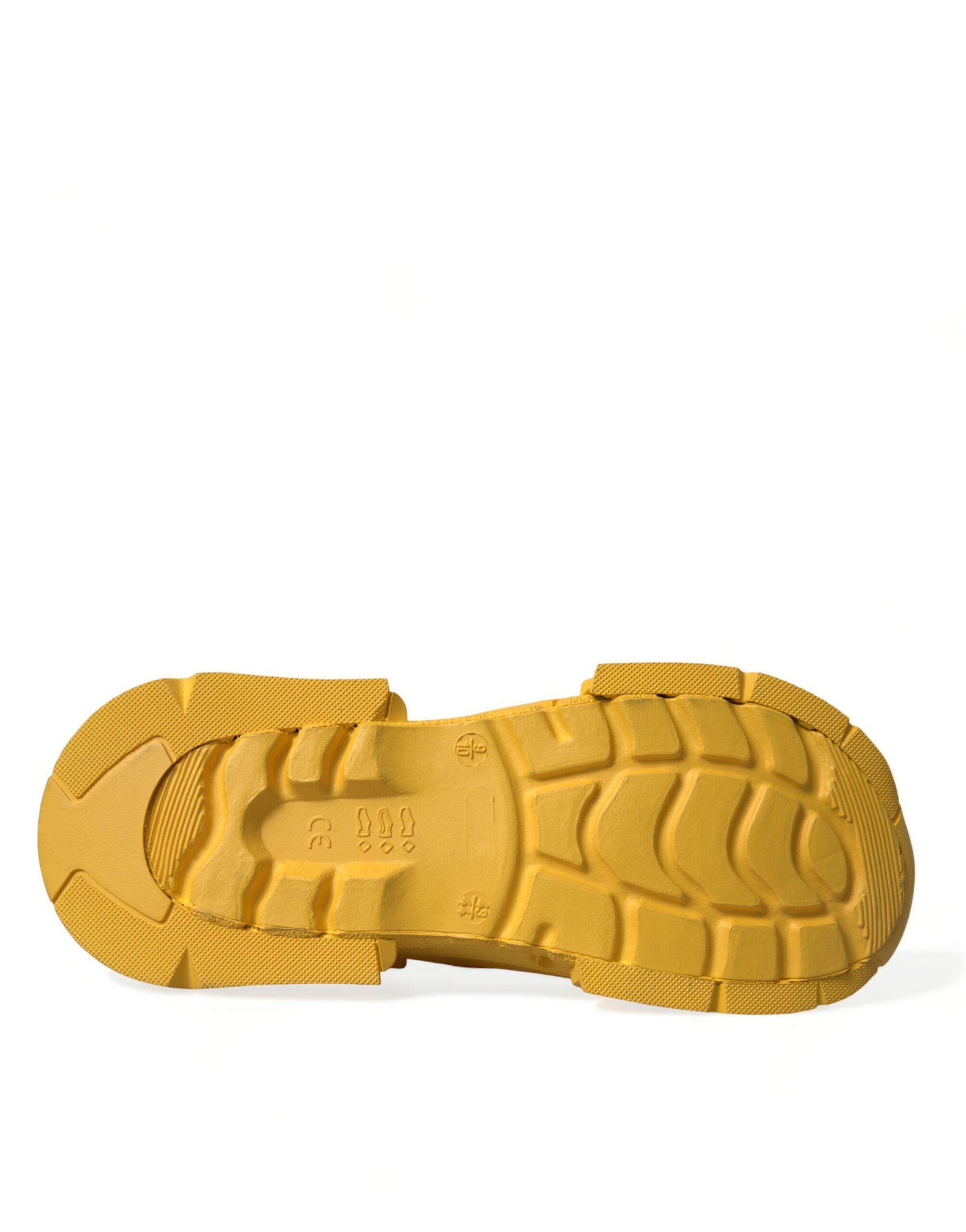 Dolce & Gabbana Yellow Green Rubber Clogs Men Slippers Men Shoes -   -  Dolce & Gabbana.