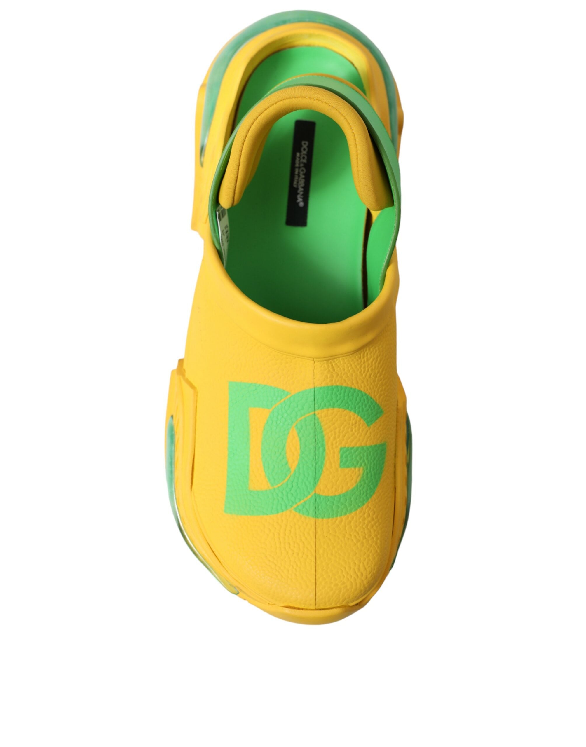 Dolce & Gabbana Yellow Green Rubber Clogs Men Slippers Men Shoes -   -  Dolce & Gabbana.